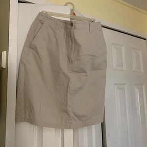LL Bean khaki skirt